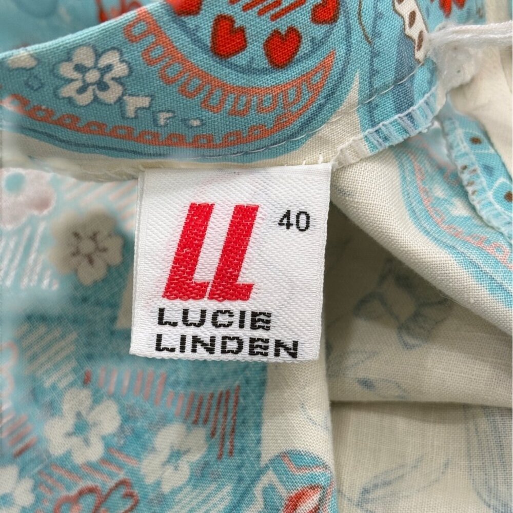 Lucie Linden Boho Maxi Skirt EU 40 / US 8 Blue Festival Floral Paisley Vintage - Picture 3 of 6